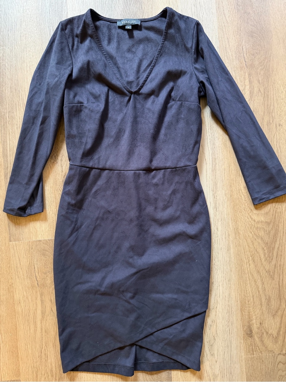 Abbeline Navy suede Vneck fitted Dress size small